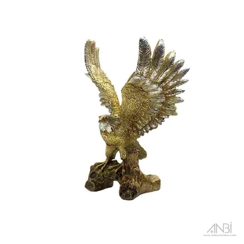 Golden Eagle Bird Figurine Statue 9″ Room Decor Decoration Collectible Gift