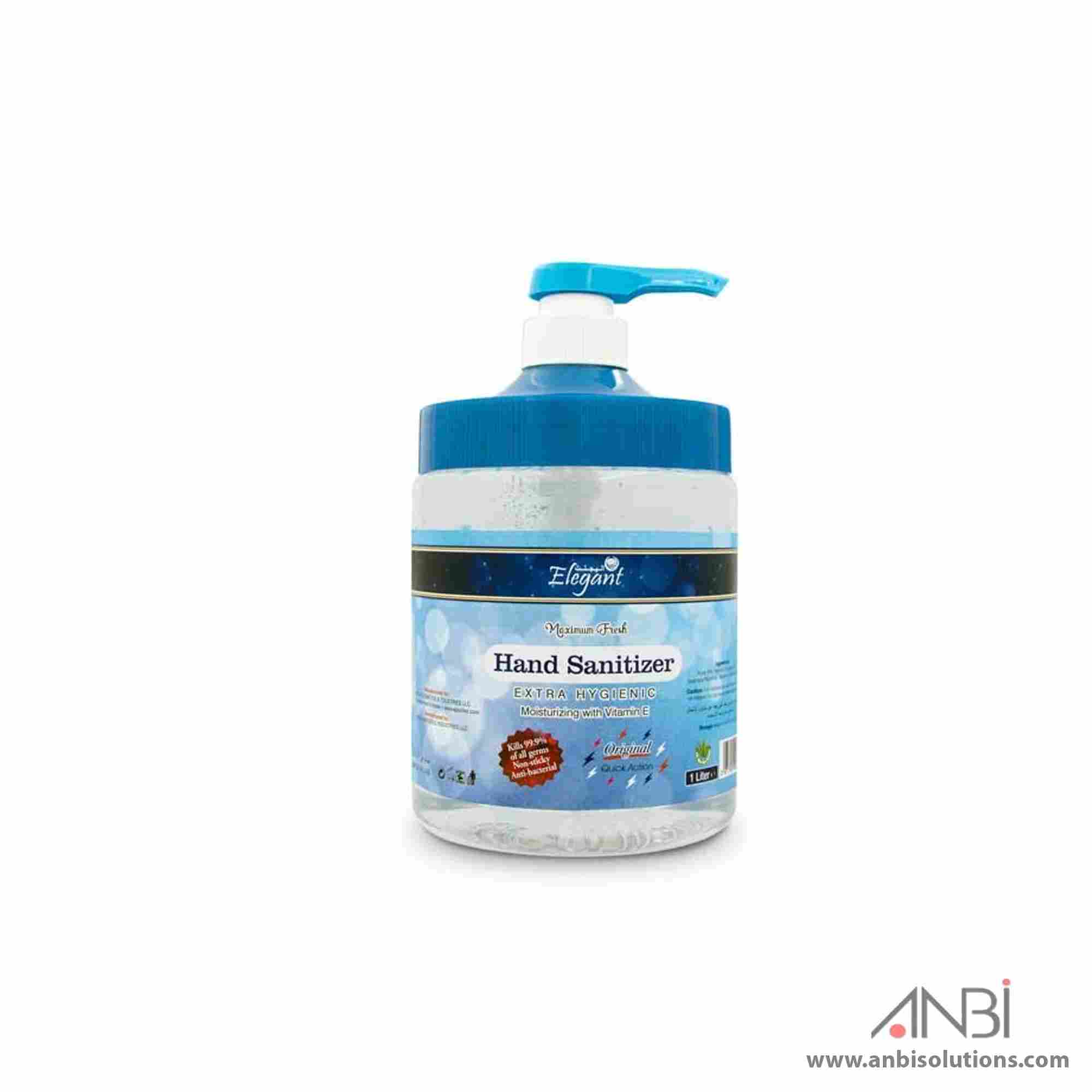 ELEGANT Hand Sanitizer 1Ltr Clear Extra Hygienic
