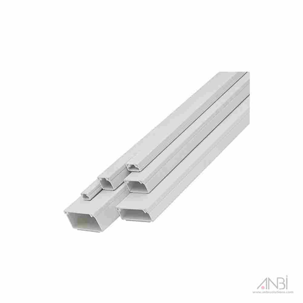 Self Adhesive PVC Trunking With Sticker Self Adhesive Cable Cover 1Mtr Long 3Pcs (3Mtr Pack)`
