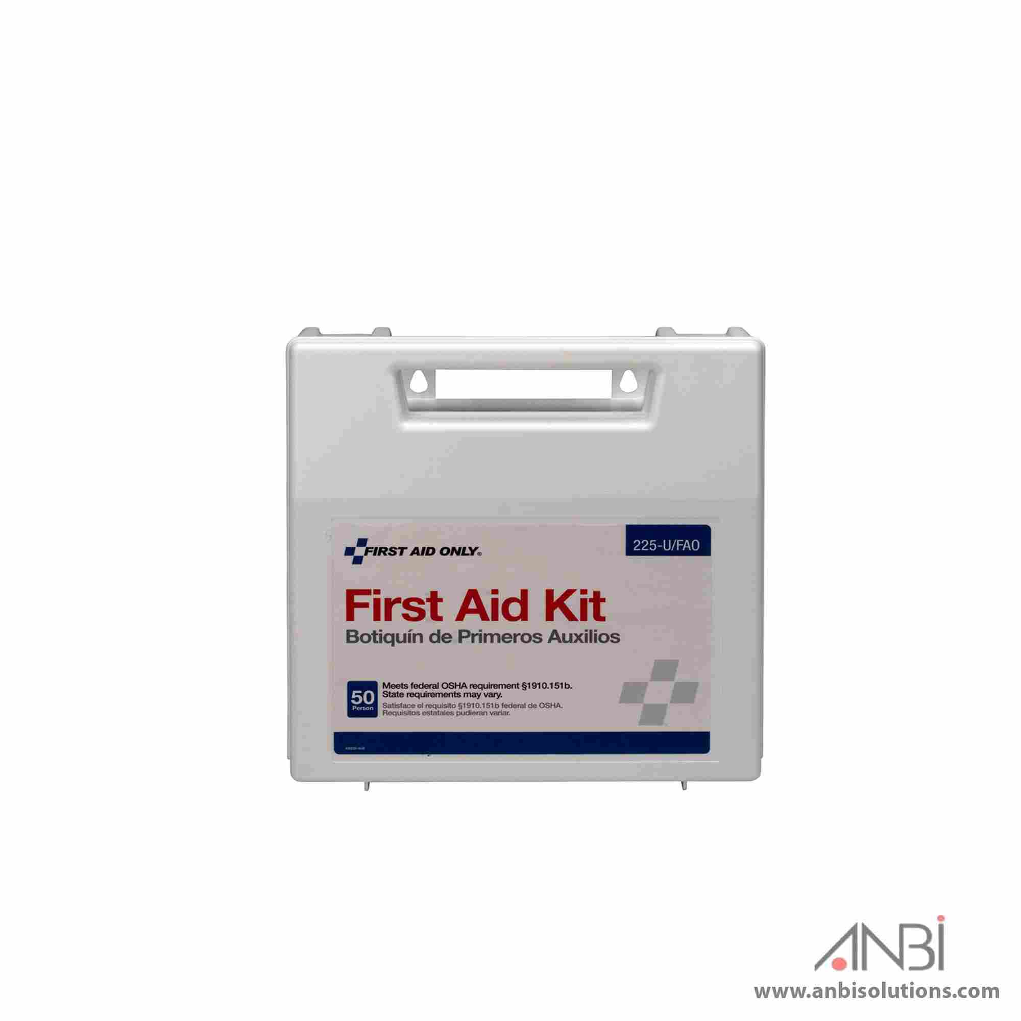 FIRST AID ONLY Box 50 Person Plastic Case Kit FAO 225-U
