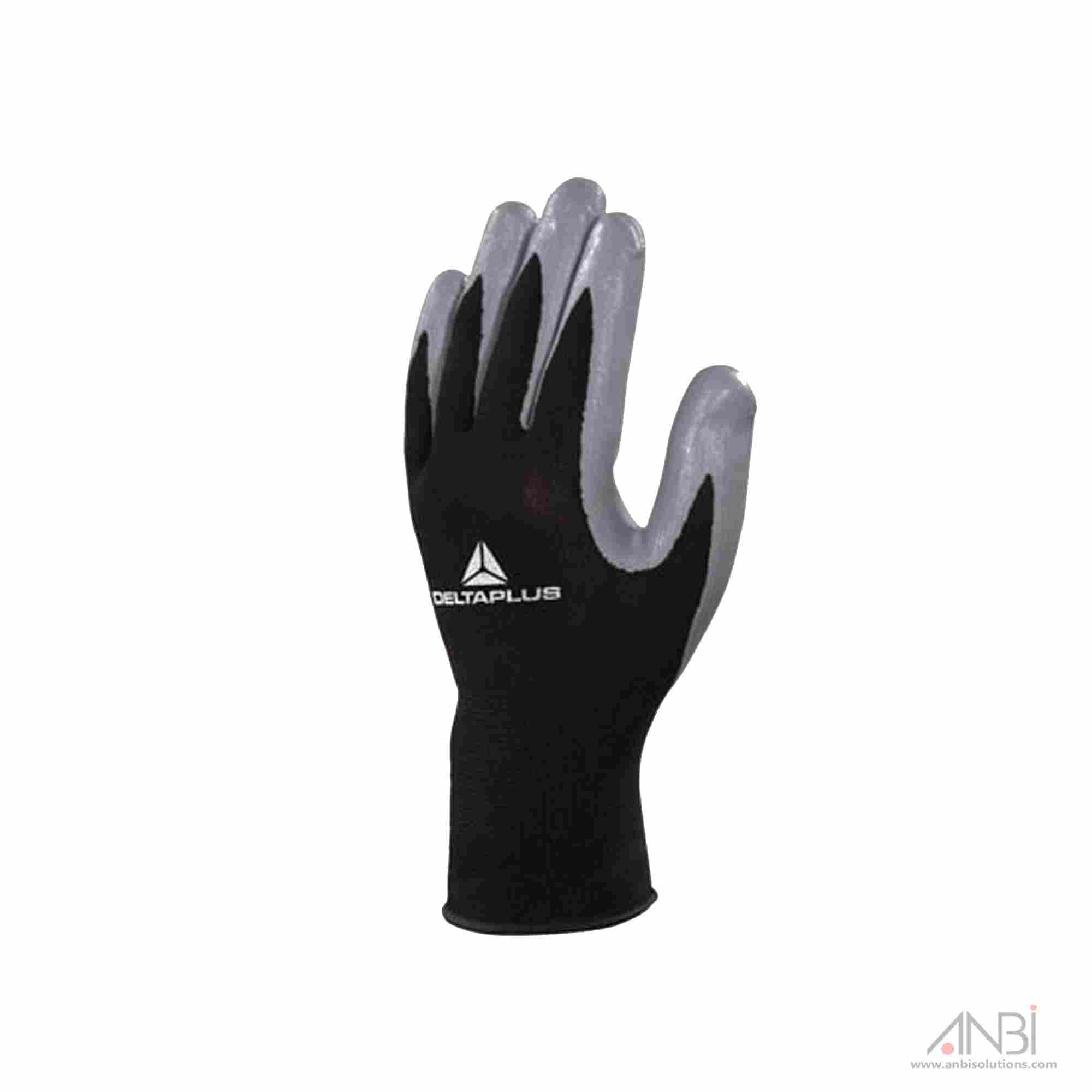 DELTA PLUS Olyester Glove Nitrile Palm VE712GR09