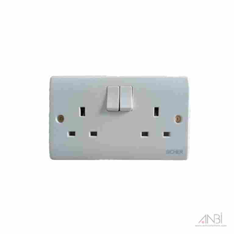 13AMP Switch With Socket Double