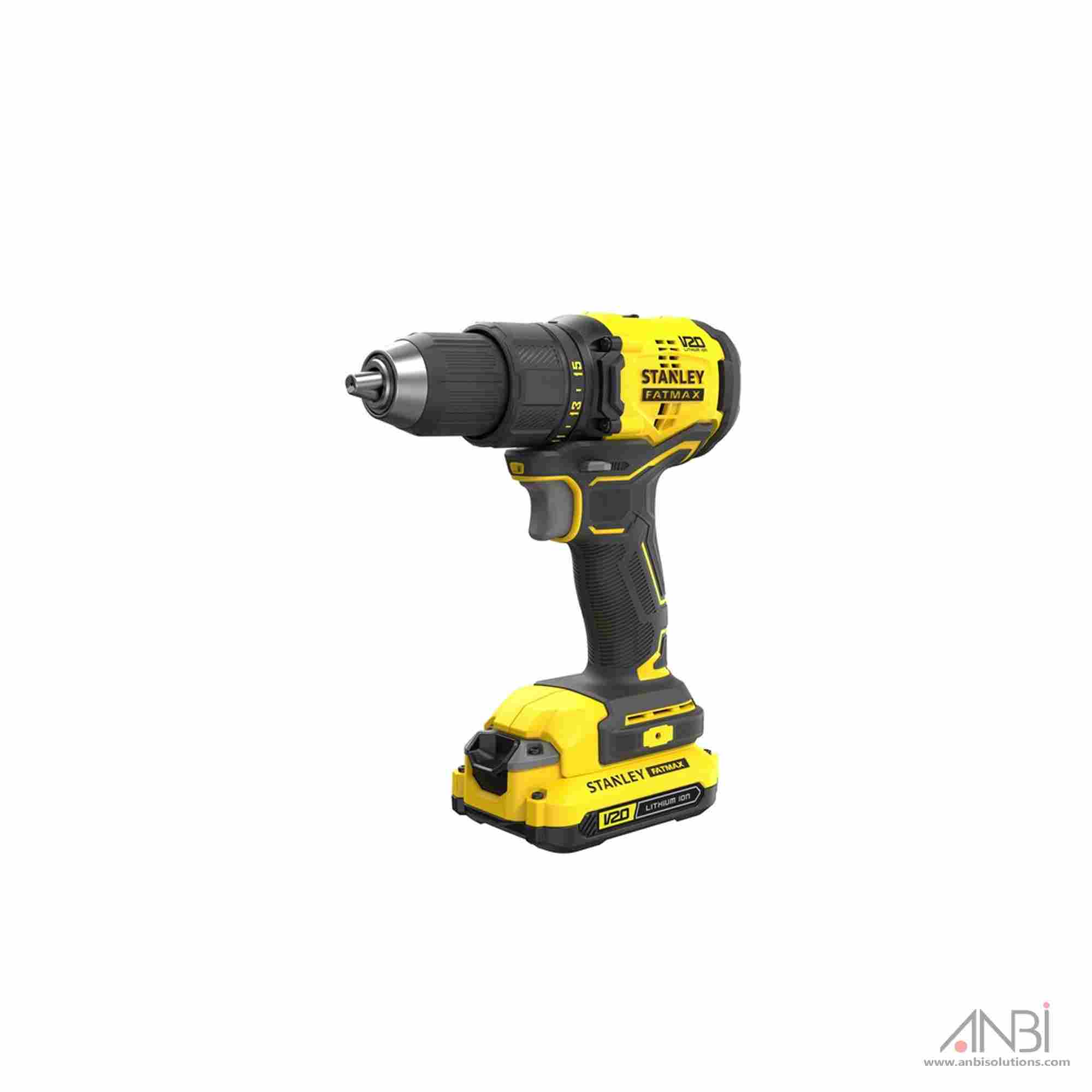 STANLEY V20 18V 1.5AH Drill Driver With 2 Batteries & Kit Box
