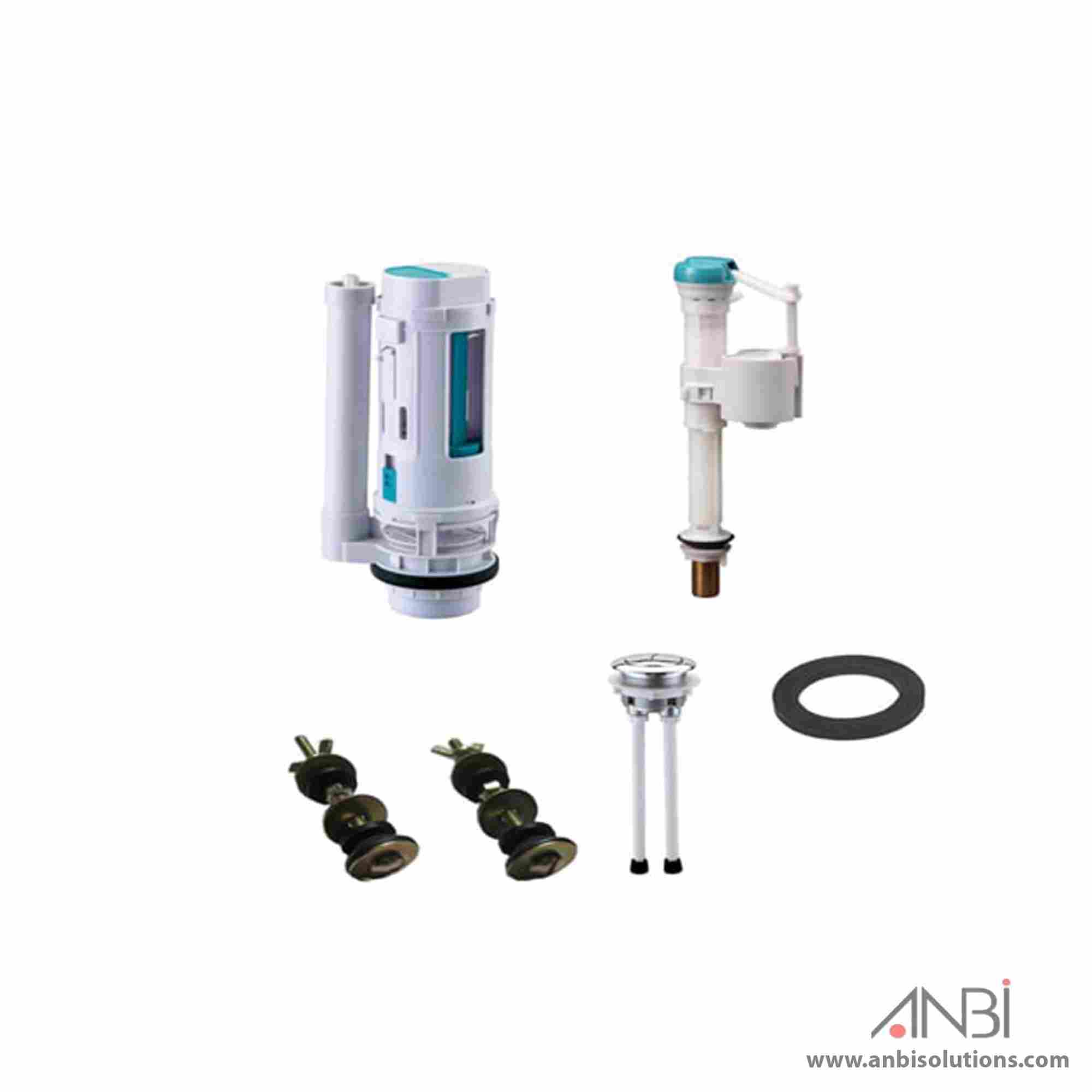 ANBI Toilet Repair Kit Universal Dual Flush Bottom Inlet Italy