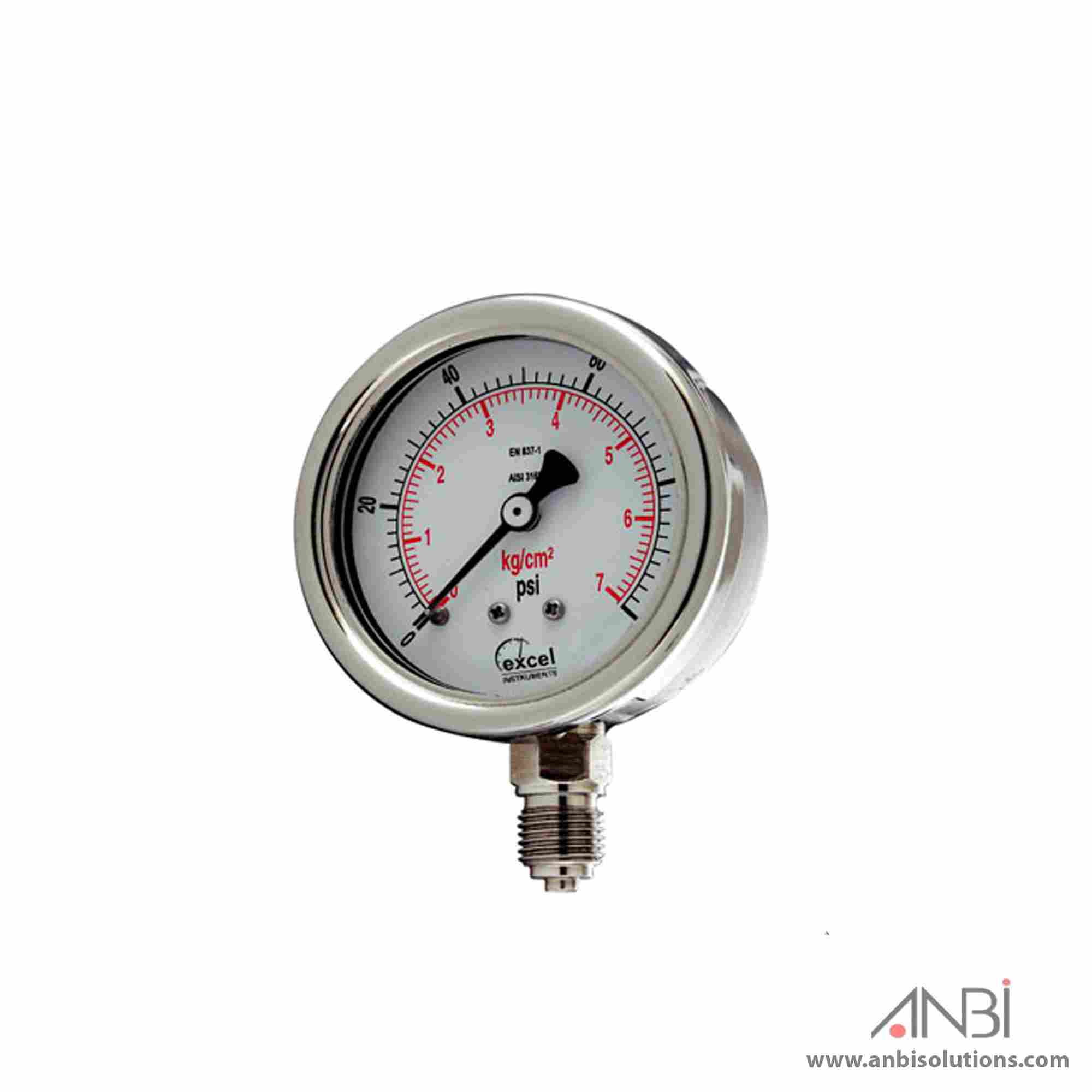 EXCEL Bourdon Type Pressure Gauge EGT