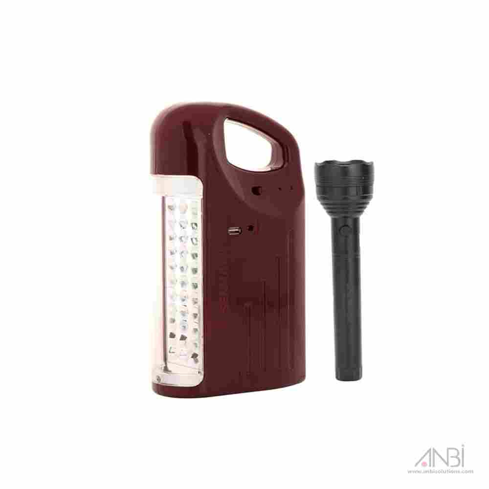 OLSENMARK Rechargeable Led Emergency Lantern & Flashlight 2 In 1 OMEFL2620