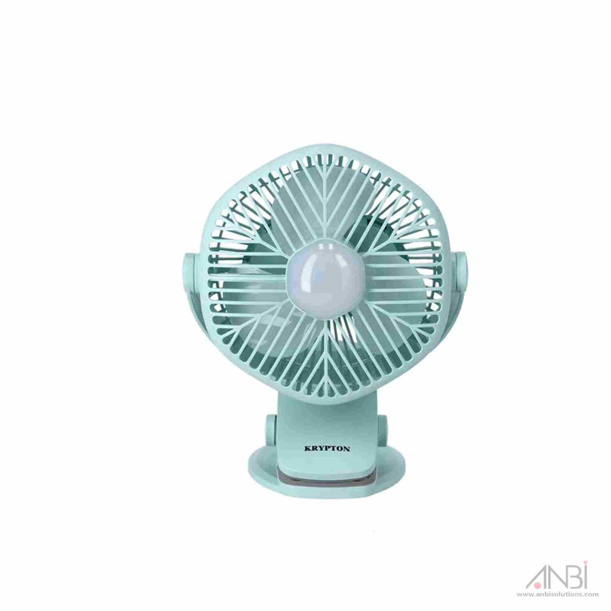 KRYPTON Rechargeable Mini Fan with Led Light KNF5405