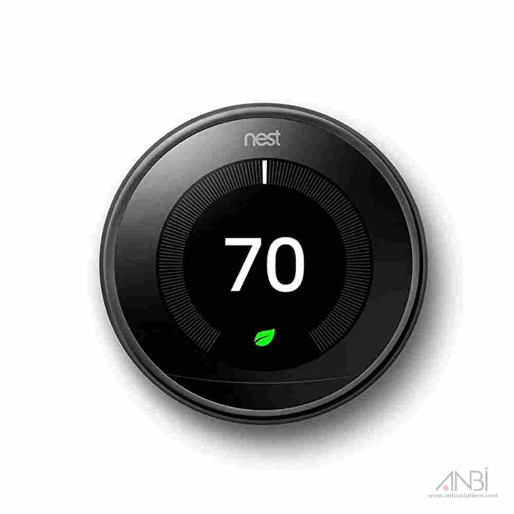 GOOGLE NEST Learning Thermostat 3rd Gen Works With Alexa and Google Assistant Mirror Black