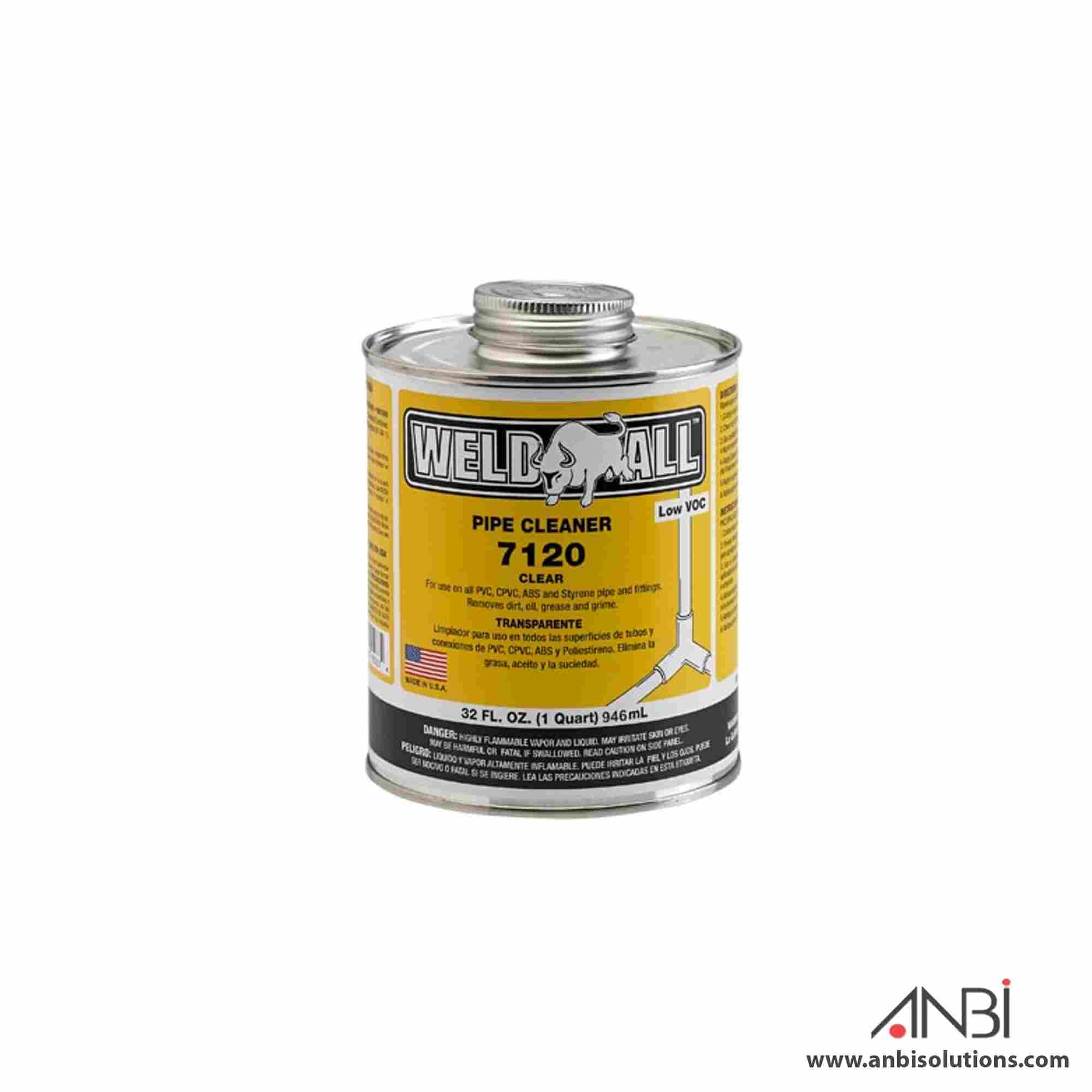 WELD-ALL Pipe Cleaner Low VOC 7120 16oz