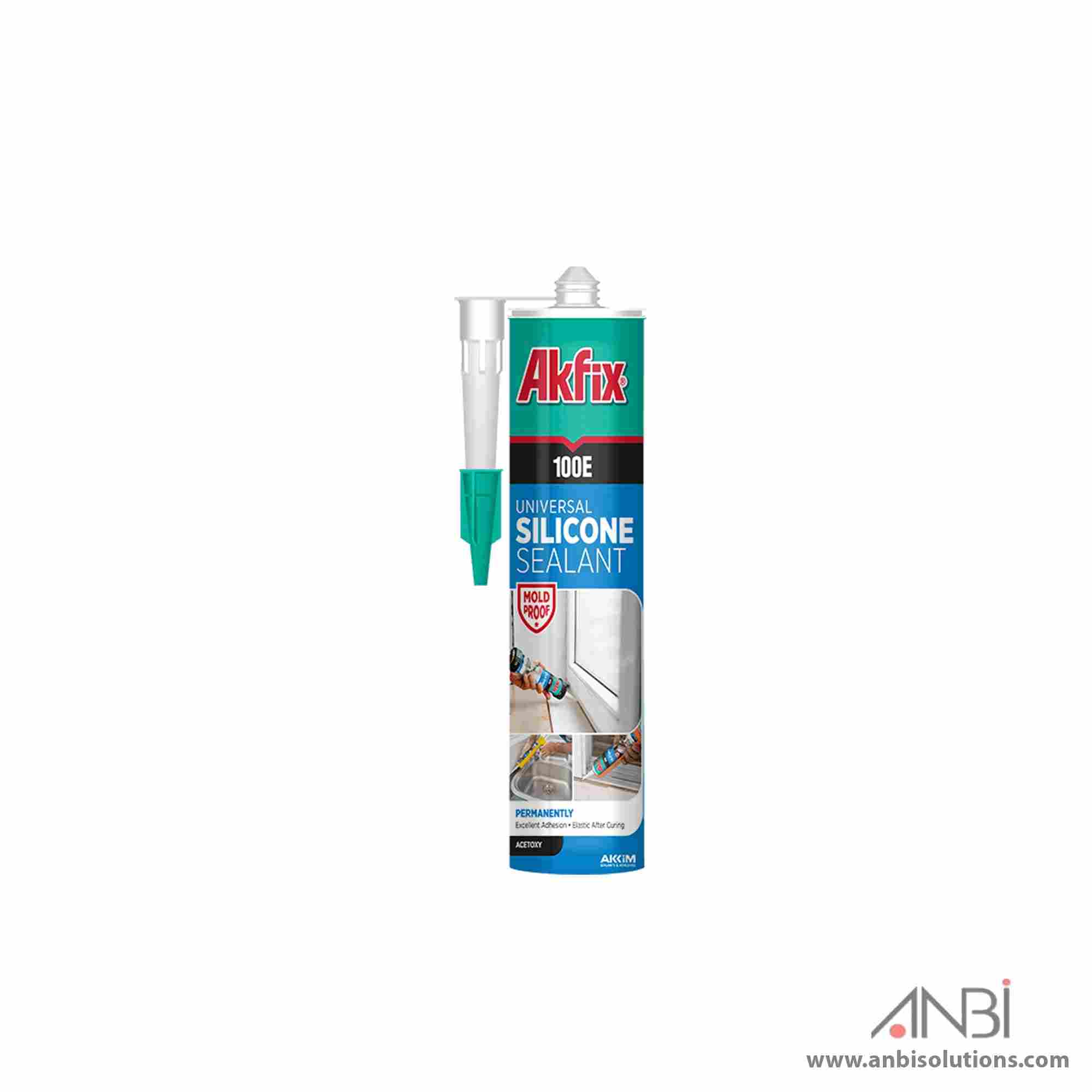 AKFIX Universal Silicone Sealant Clear 100E 24pcs/Box