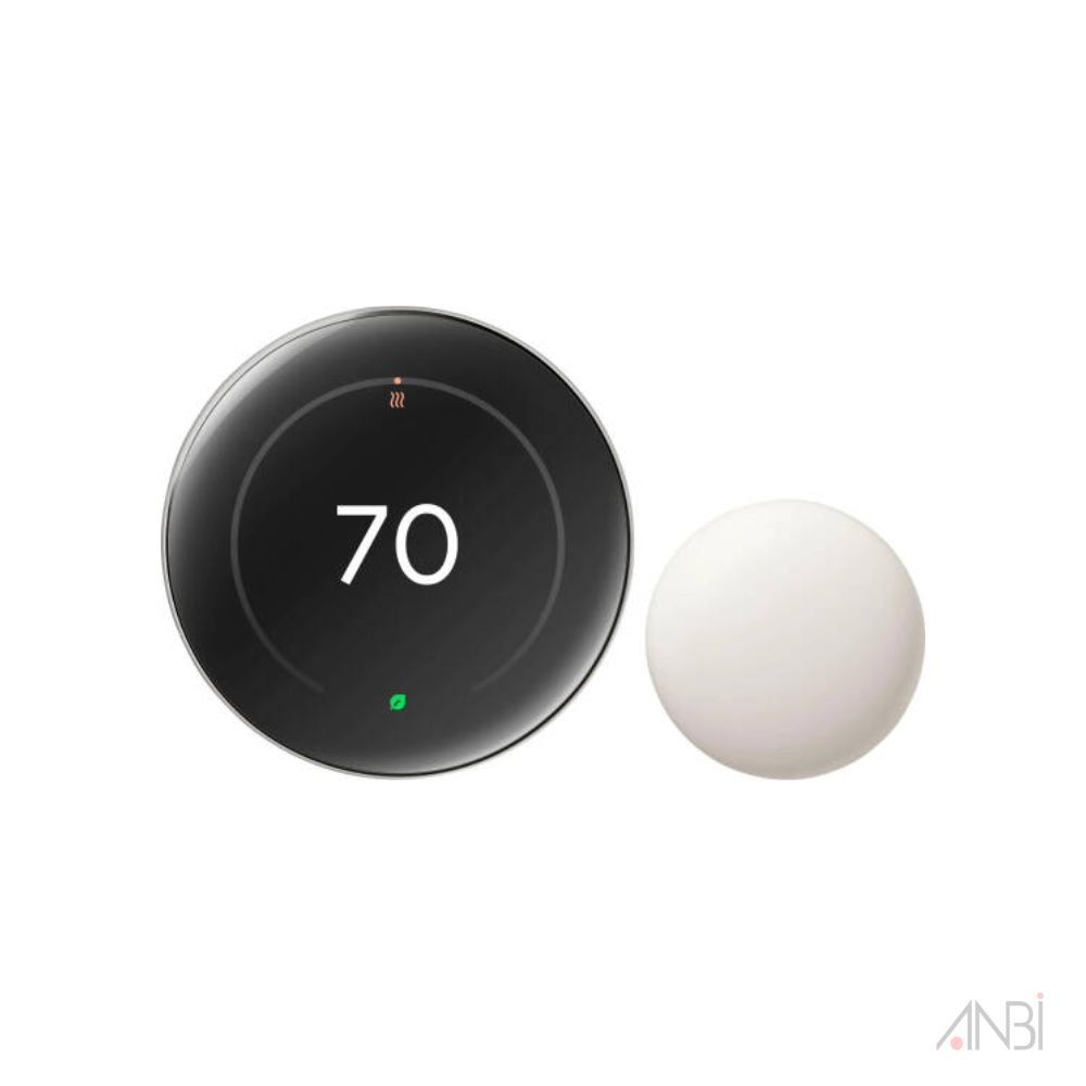 GOOGLE NEST Learning Thermostat Obsidian 4th Gen 2024 with Nest Temperature Sensor