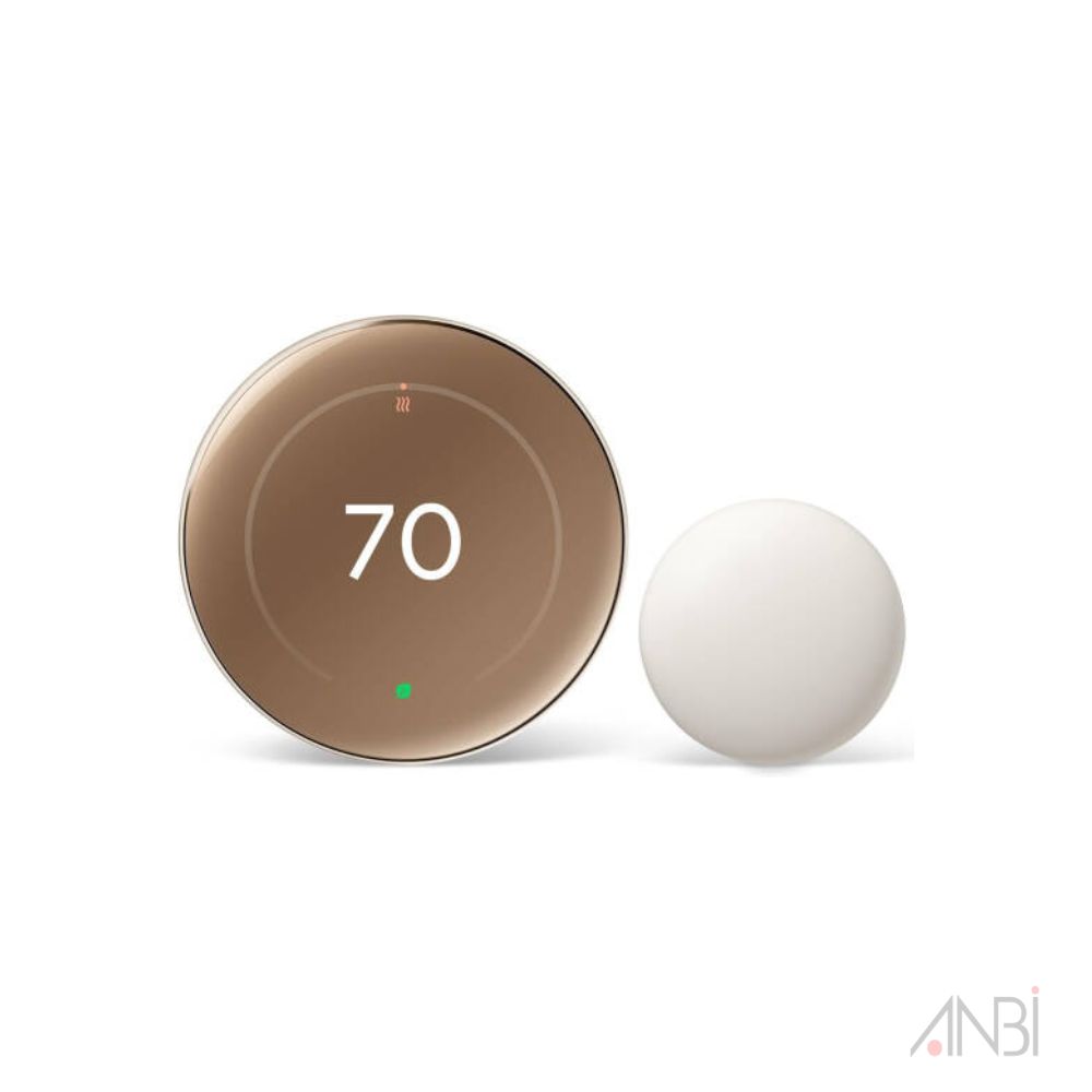 GOOGLE NEST Learning Thermostat Gold 4th Gen 2024 with Nest Temperature Sensor