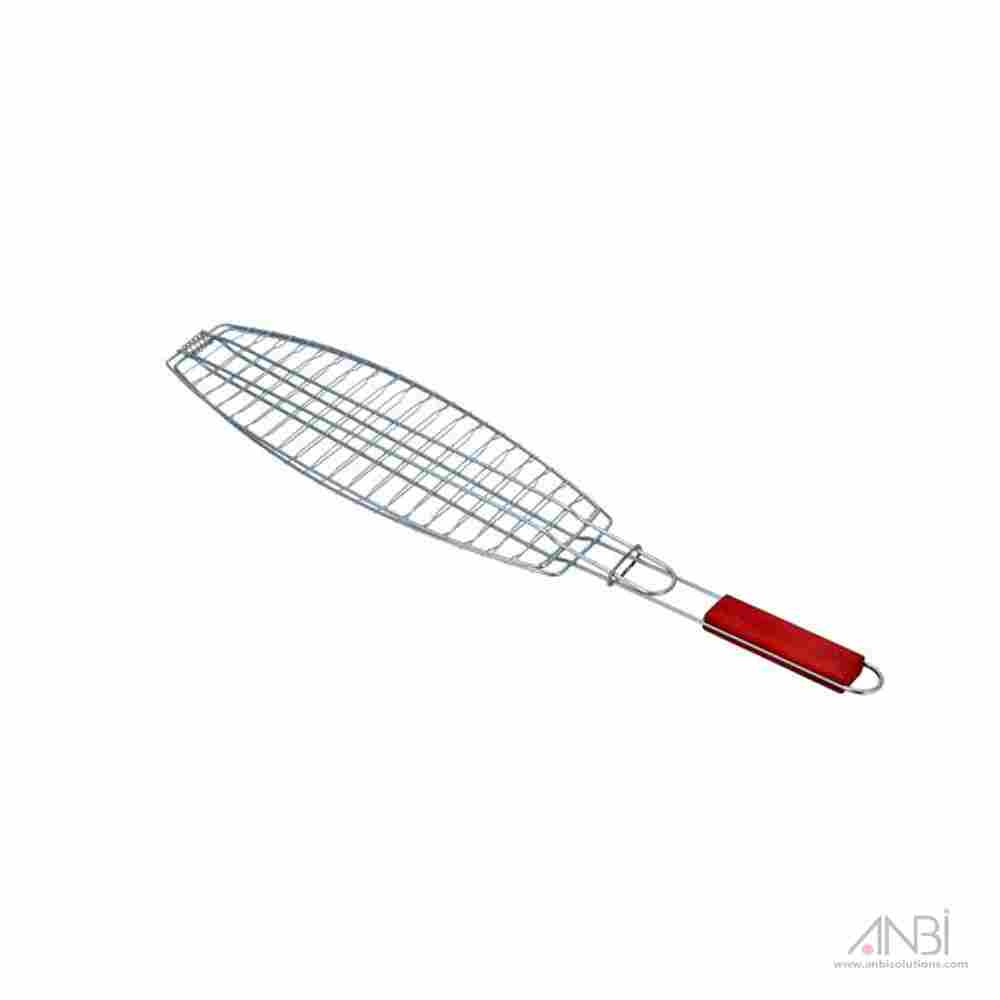 ROYALFORD Fish Barbeque Grill Chromium Plated Iron RF10386