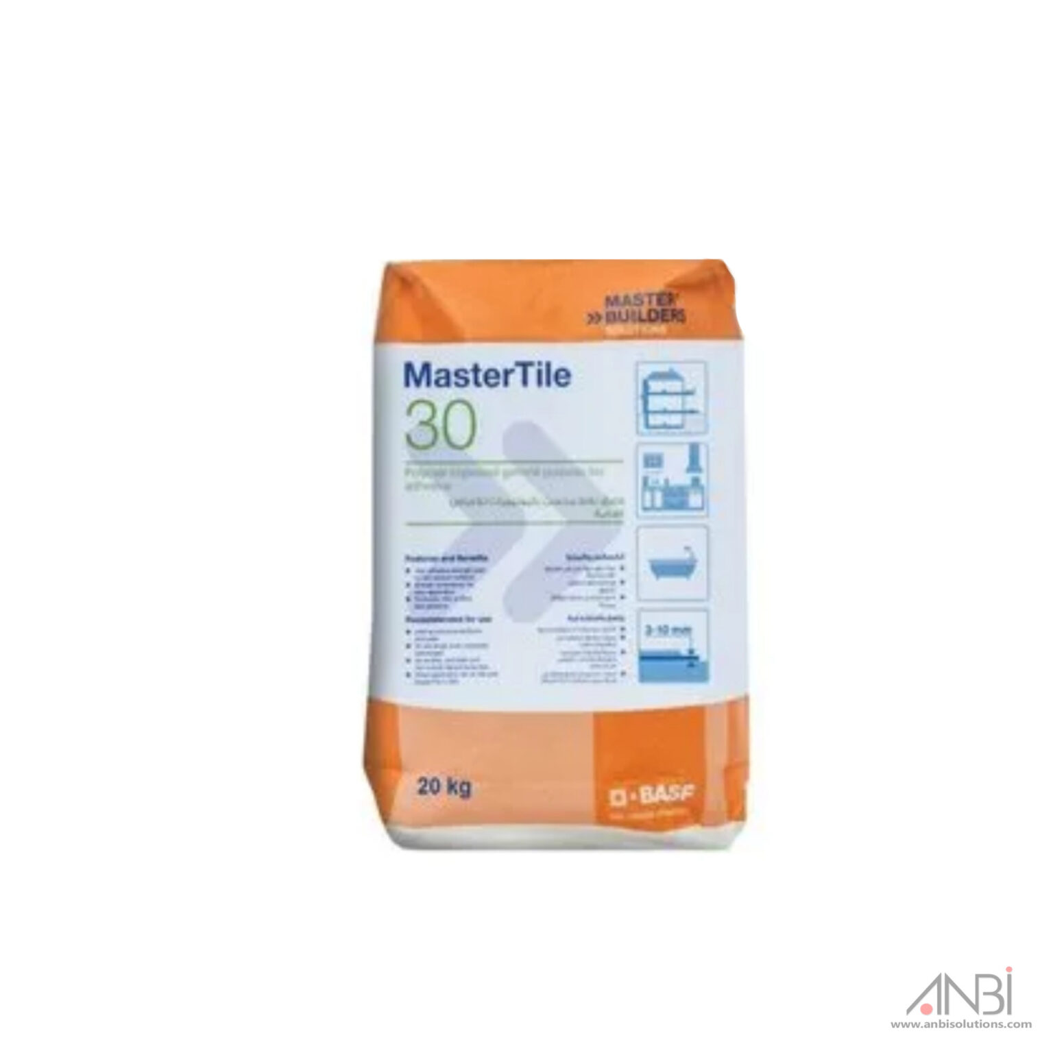 MasterTile 30 Cementbased Tile Adhesive 20kg ANBI Online