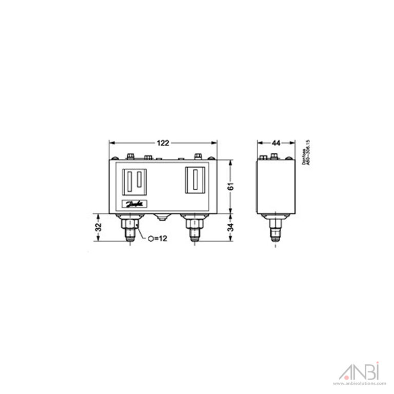 DANFOSS Dual Pressure Switch KP15 Auto/Manual Quarter Inch Flare Connection ANBI Online